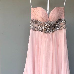Pink Embellished Jovani Gown
